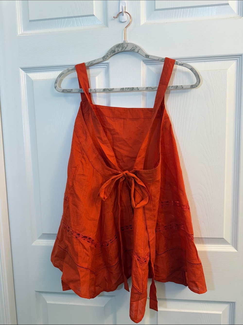 Free People Rust Orange Tie-Back Camisole